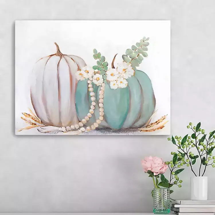 Fall>Kirklands Home Double Pumpkins Canvas Art Print