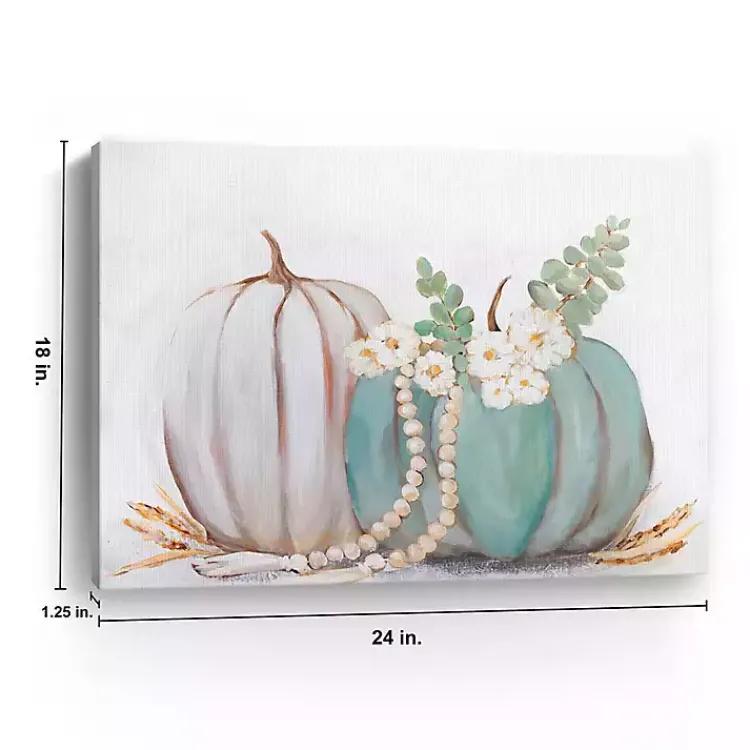 Fall>Kirklands Home Double Pumpkins Canvas Art Print