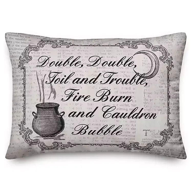 Halloween>Kirklands Home Double, Toil, and Trouble Accent Pillow