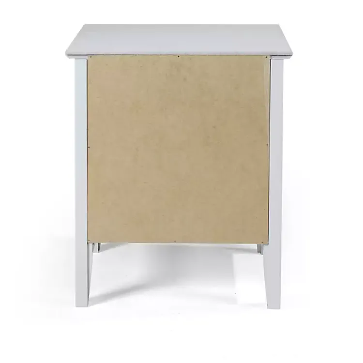 Kirklands Home Dove Brazilian Pine Wood Nightstand Gray Sale