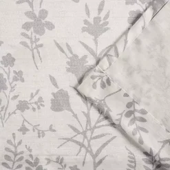Kirklands Home Dove Gray Floral 2-pc. Curtain Panel Set, 96 in. New