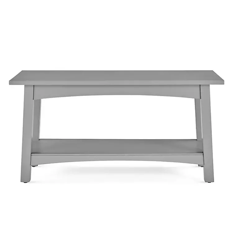 Kirklands Home Dove Rustic Farmhouse Wood Bench Gray