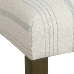 Kirklands Home Dove Gray Stripe Parsons Chairs, Set of 2 Outlet