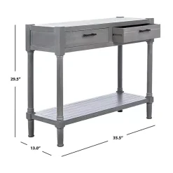 Kirklands Home Dove Turned Leg Rustic Console Table Gray