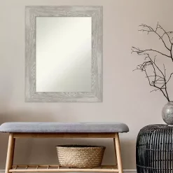 Kirklands Home Dove Gray Washed Wood Framed Mirror Hot