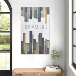 Kirklands Home Dream Big Wood Slat Wall Plaque
