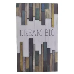 Kirklands Home Dream Big Wood Slat Wall Plaque