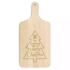 Christmas Dining & Entertaining>Kirklands Home Dreaming of a White Christmas Cutting Board Tan
