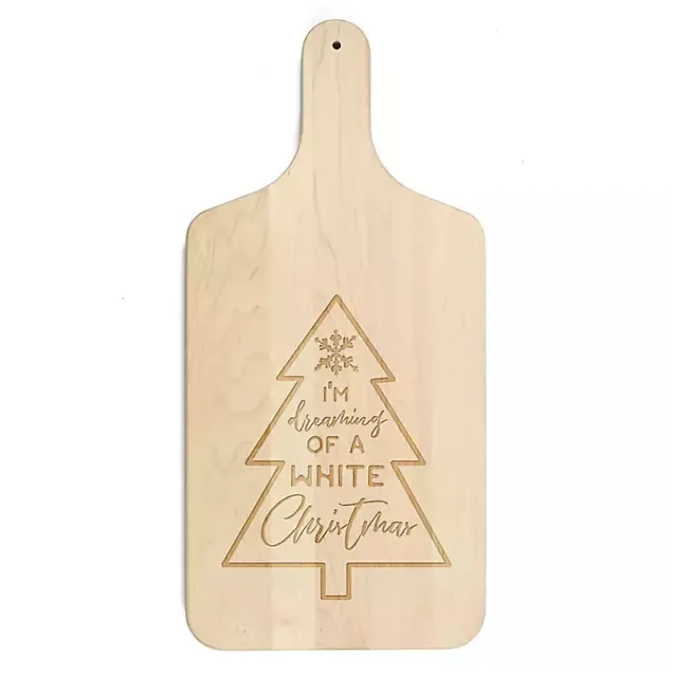 Christmas Dining & Entertaining>Kirklands Home Dreaming of a White Christmas Cutting Board Tan