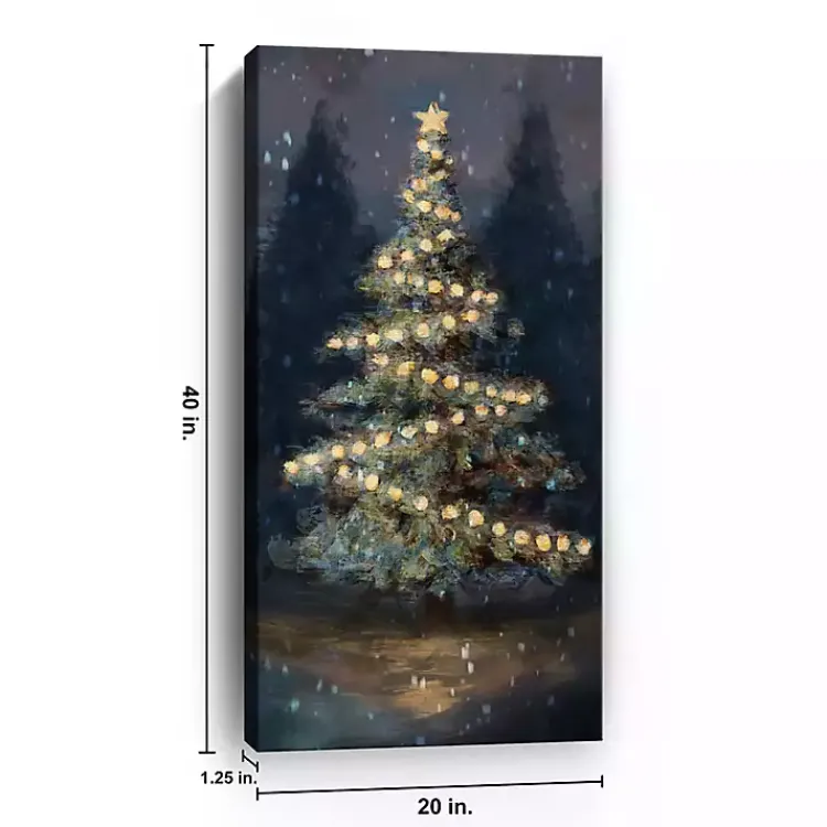Christmas Art & Wall Decor>Kirklands Home Dreamy Christmas Tree Canvas Art Print, 20x40 in.