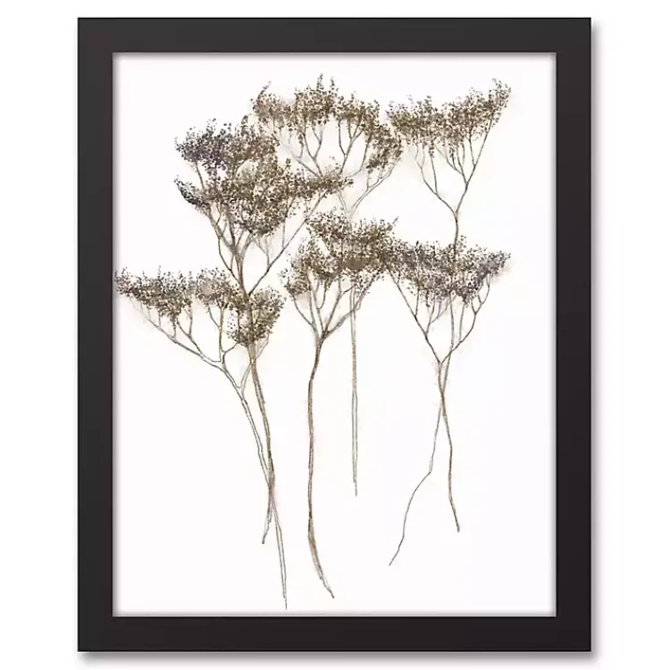 Kirklands Home Dried Florals 4-pc. Framed Canvas Art Print Set White New