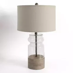 Kirklands Home Driftwood and Glass Table Lamp Tan Sale