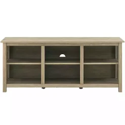 Kirklands Home Driftwood Slatted Sides Media Cabinet Gray Sale