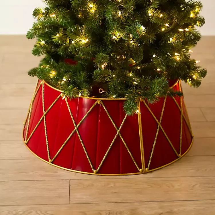 Christmas Tree Skirts & Collars>Kirklands Home Drum Christmas Tree Collar, 26 in.