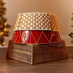 Christmas Tree Skirts & Collars>Kirklands Home Drum Christmas Tree Collar, 26 in.
