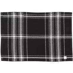 Kirklands Home Dual White and Black Cotton Placemats, Set of 4 Best