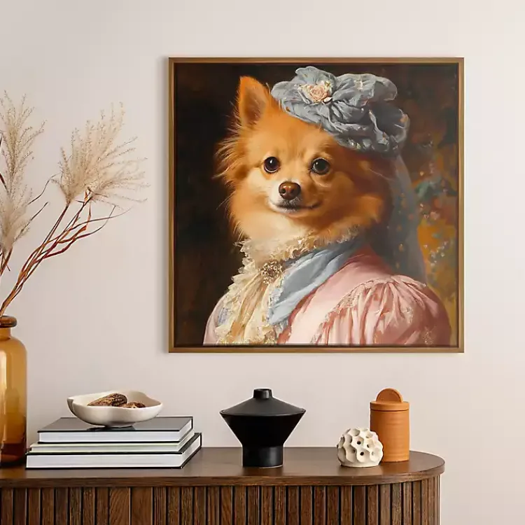 Kirklands Home Duchess Daphne Daintypaws Framed Art Print Multi New