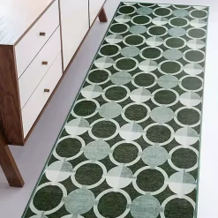 Kirklands Home Dula Sage Green Washable Runner, 2x7 Outlet