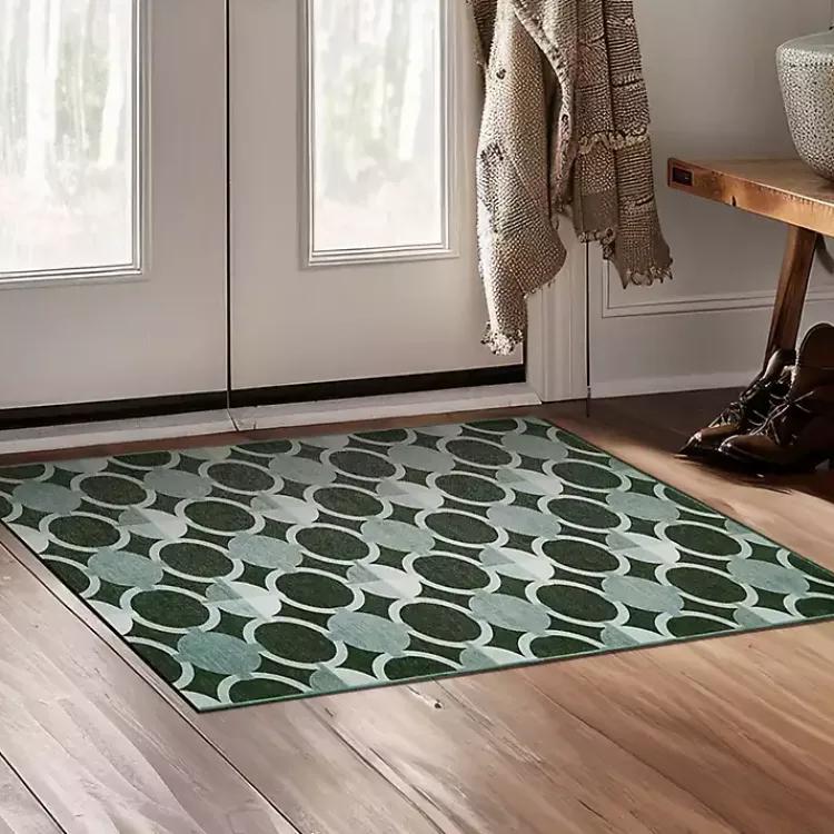 Kirklands Home Dula Sage Green Washable Area Rug, 3x5 Best