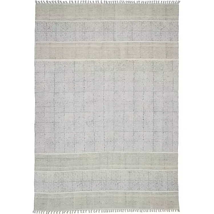 Kirklands Home Dune Stone Geometric Area Rug, 5x7 Blue Hot