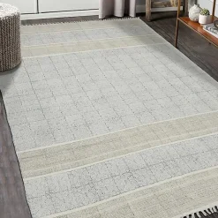 Kirklands Home Dune Stone Geometric Area Rug, 5x7 Blue Hot