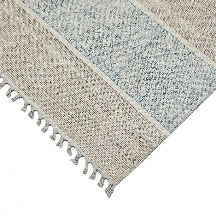Kirklands Home Dune Stone Geometric Area Rug, 5x7 Blue Hot