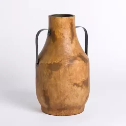 Vases>Kirklands Home Dyno Clay 2-Handle Vase Brown