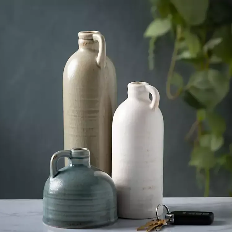 Vases>Kirklands Home Earth Tones Jug Vases, Set of 3