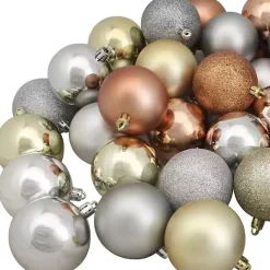 Christmas Ornaments>Kirklands Home Earth Tones Shatterproof Ball Ornaments, Set of 60
