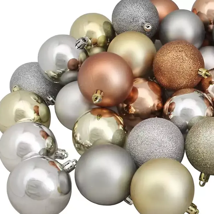 Christmas Ornaments>Kirklands Home Earth Tones Shatterproof Ball Ornaments, Set of 60