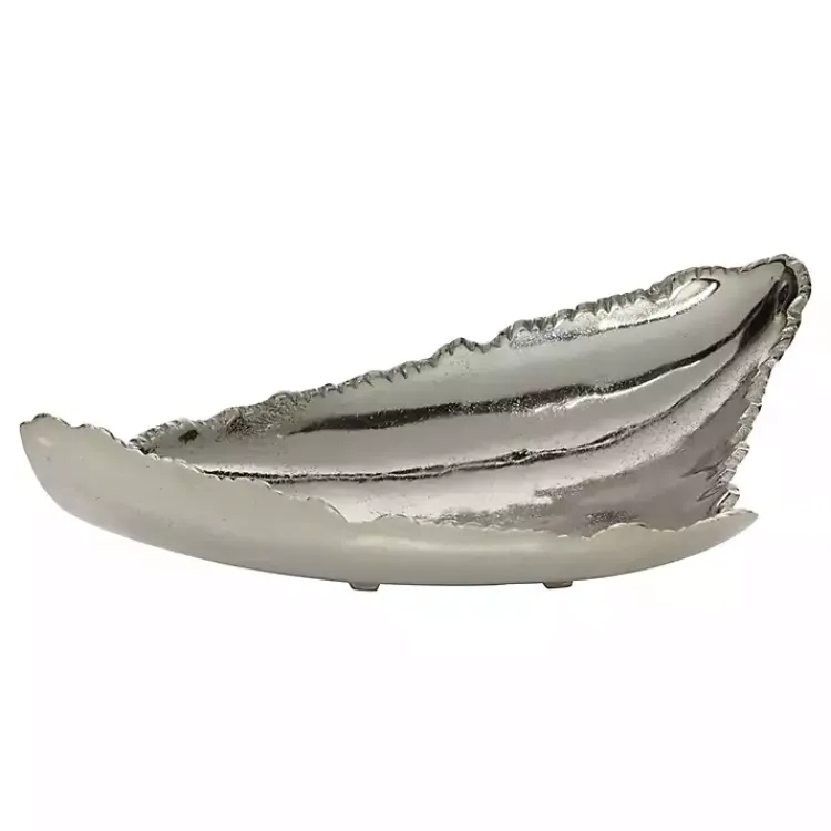 Decorative Trays>Kirklands Home Earthy Abstract Cracked Decorative Tray Silver
