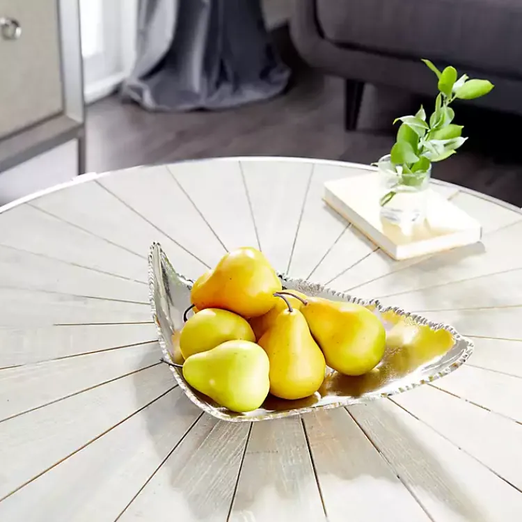 Decorative Trays>Kirklands Home Earthy Abstract Cracked Decorative Tray Silver