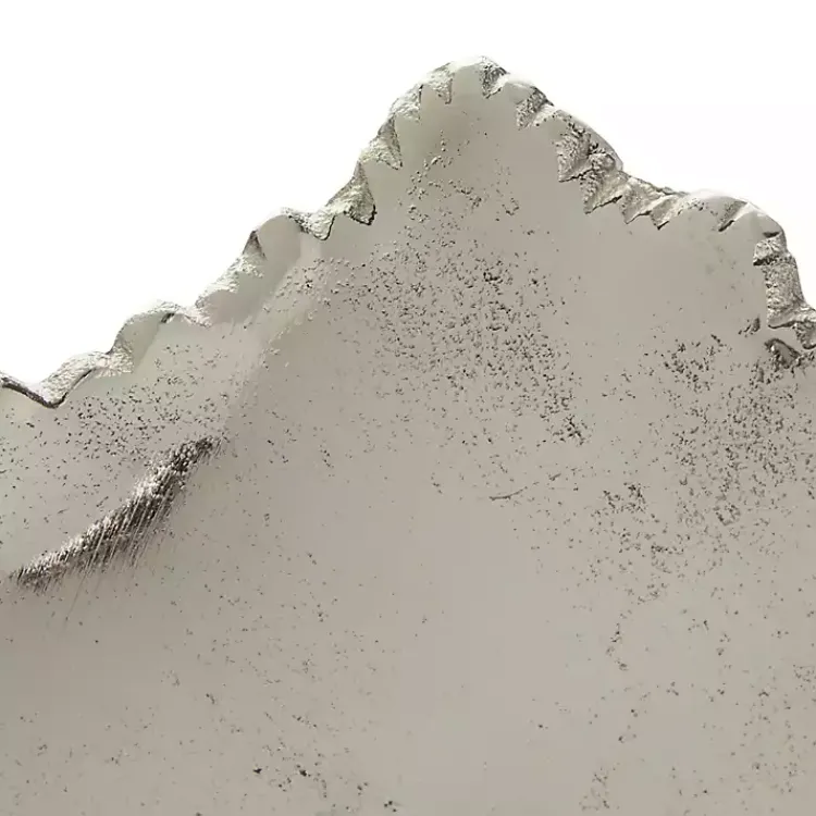 Decorative Trays>Kirklands Home Earthy Abstract Cracked Decorative Tray Silver