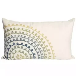 Kirklands Home Earthy Lamontage Swirl Outdoor Lumbar Pillow Ivory Sale
