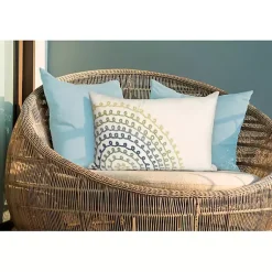Kirklands Home Earthy Lamontage Swirl Outdoor Throw Pillow Ivory Clearance