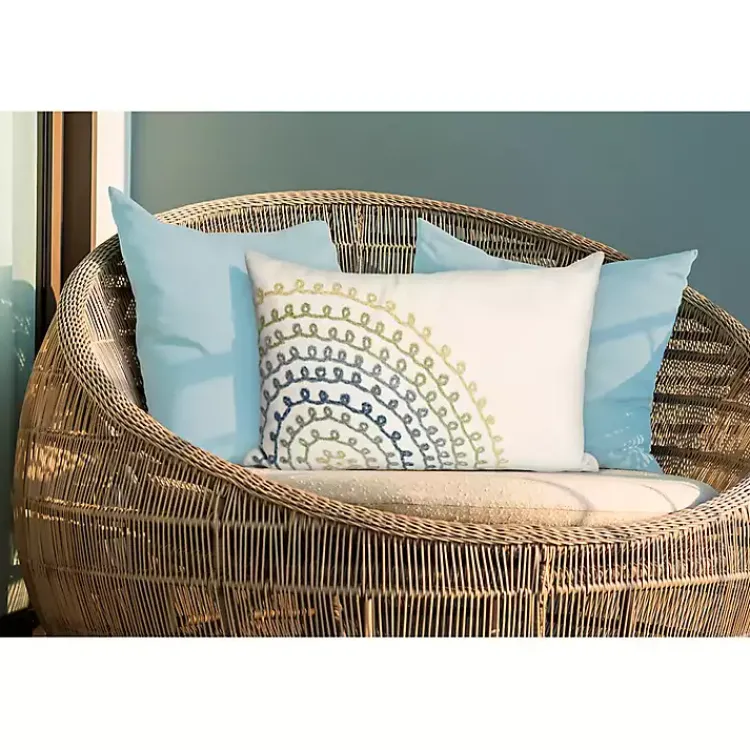 Kirklands Home Earthy Lamontage Swirl Outdoor Throw Pillow Ivory Clearance