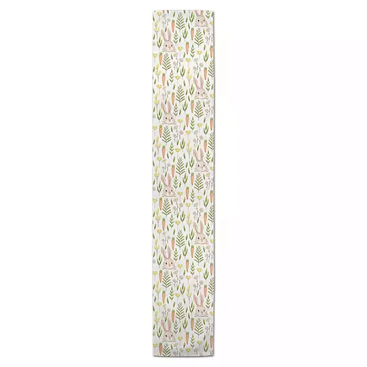Easter Decorations>Kirklands Home Easter Bunnies and Carrots Table Runner, 72 in.
