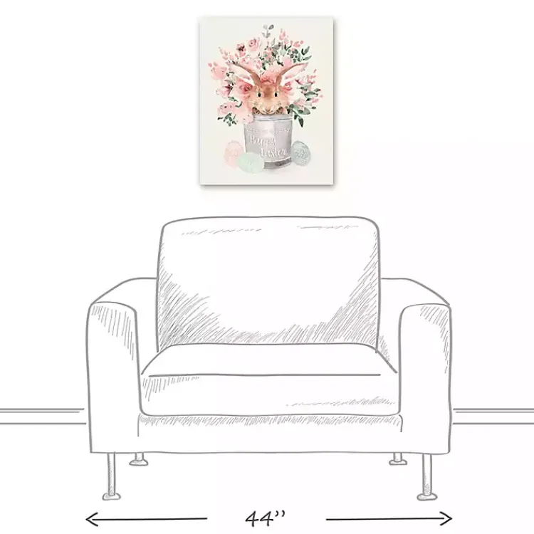 Easter Decorations>Kirklands Home Easter Bunny Bucket Canvas Art Print