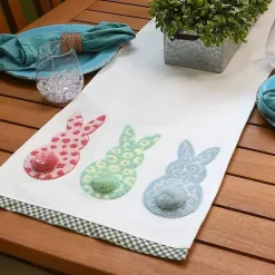 Easter Decorations>Kirklands Home Easter Bunny Trio Table Runner