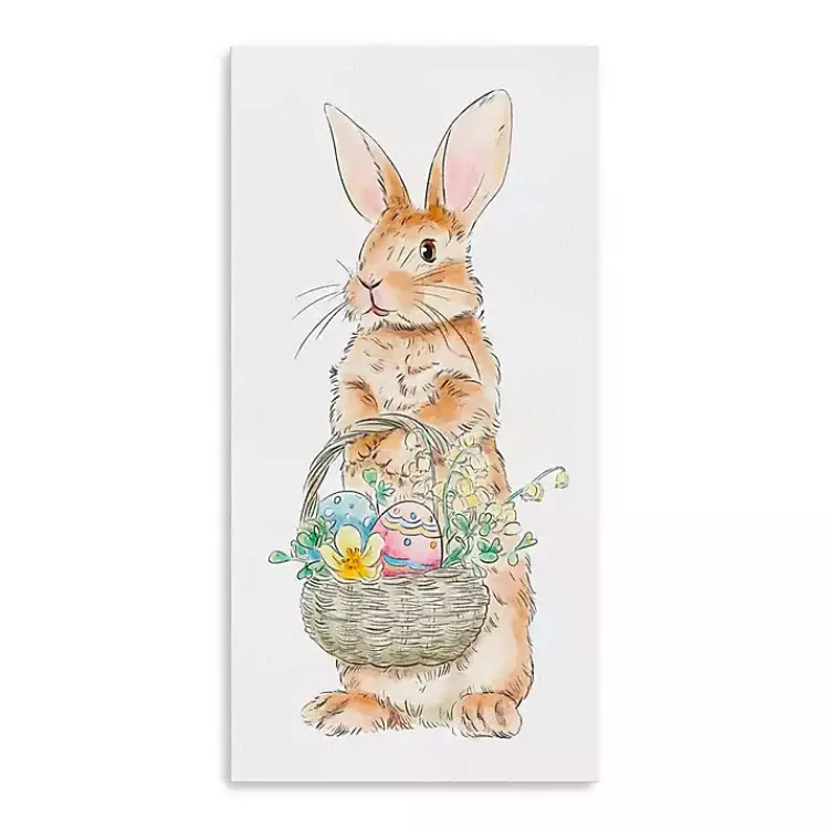 Easter Decorations>Kirklands Home Easter Bunny's Basket Canvas Art Print