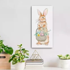 Easter Decorations>Kirklands Home Easter Bunny's Basket Canvas Art Print
