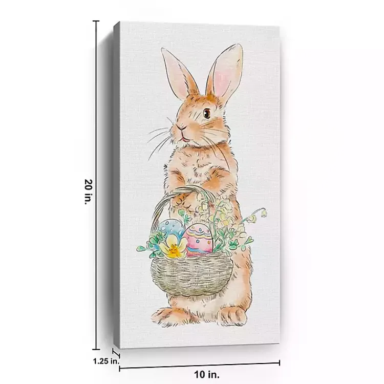 Easter Decorations>Kirklands Home Easter Bunny's Basket Canvas Art Print