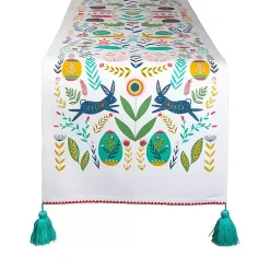 Easter Decorations>Kirklands Home Easter Garden Folk Table Runner, 72 in.