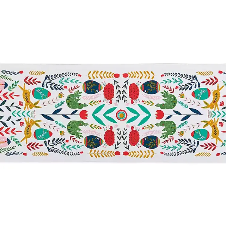 Easter Decorations>Kirklands Home Easter Garden Folk Table Runner, 72 in.