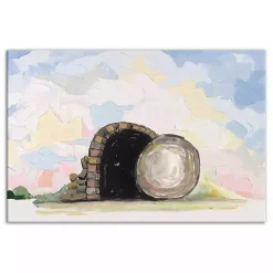Easter Decorations>Kirklands Home Easter Tomb Painterly Canvas Wall Art