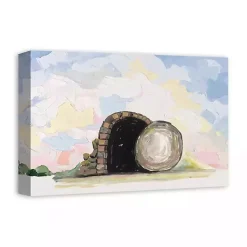 Easter Decorations>Kirklands Home Easter Tomb Painterly Canvas Wall Art