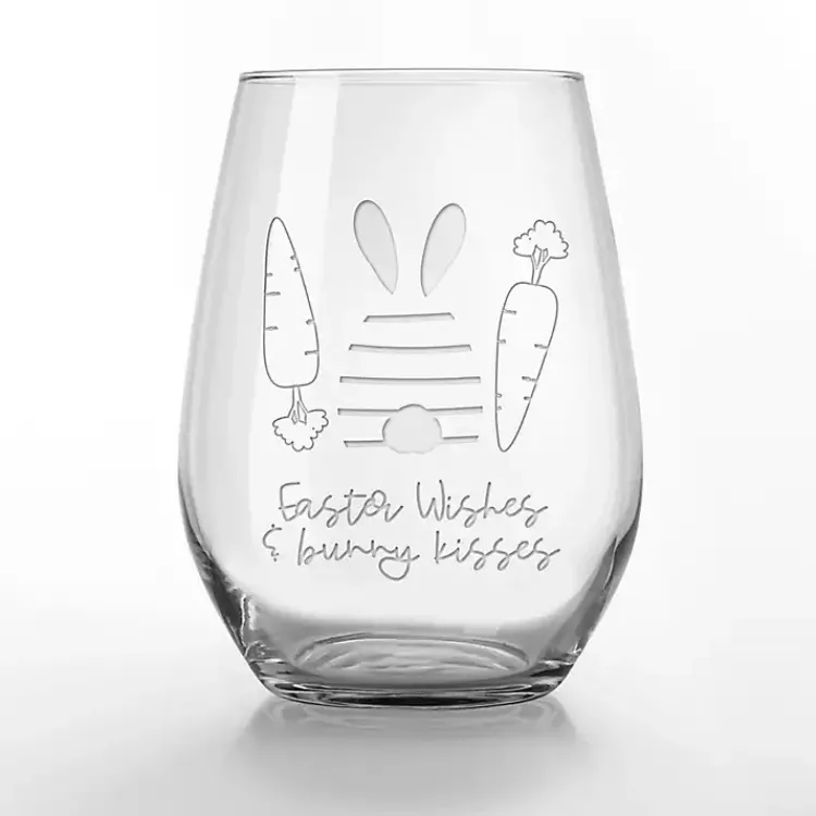Easter Decorations>Kirklands Home Easter Wishes Engraved 2-pc. Wine Glass Set Clear