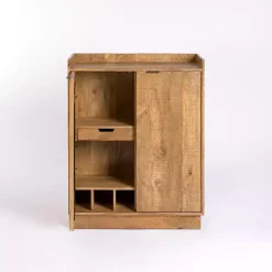 Kirklands Home Easton Mango Wood Bar Cabinet Tan Best