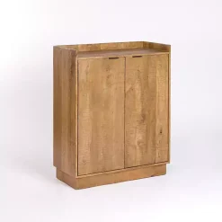 Kirklands Home Easton Mango Wood Bar Cabinet Tan Best