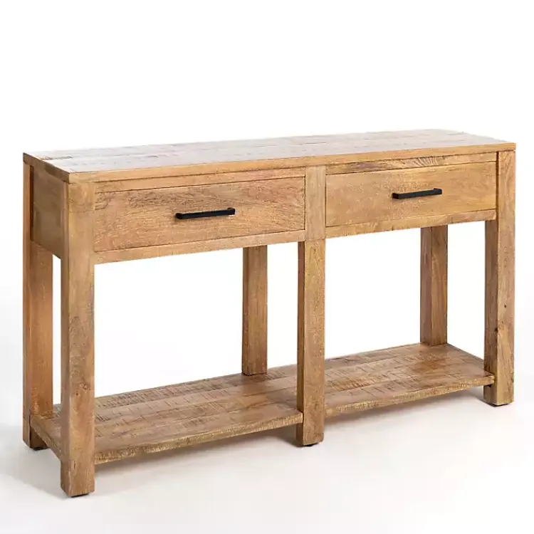 Kirklands Home Easton Mango Wood Console Table Brown Discount